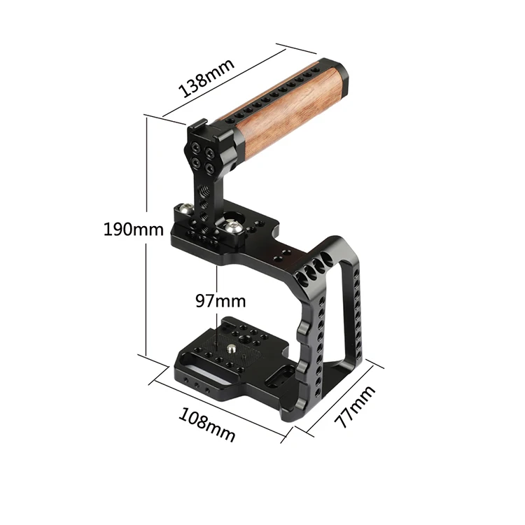 Kayulin дизайн Профессиональный Dlsr Камера Половина Клетка с деревянной ручкой и башмак крепление для BMPCC 4K