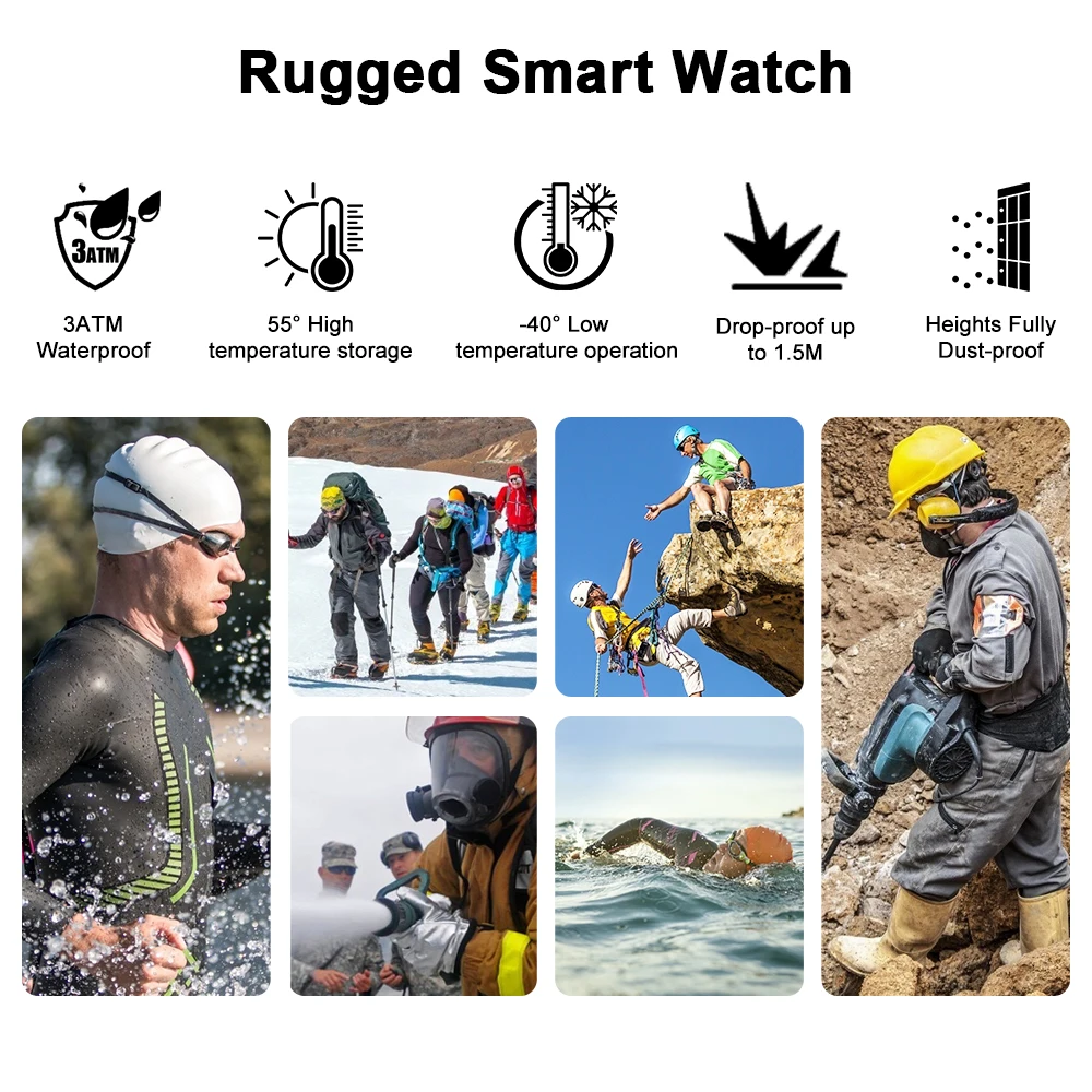 US $168.80 Smartwatch 2021 Kospet Rugged Watch For Men Outdoor Sports Waterproof Fitness Tracker Blood Pressure Monitor Smart Watch