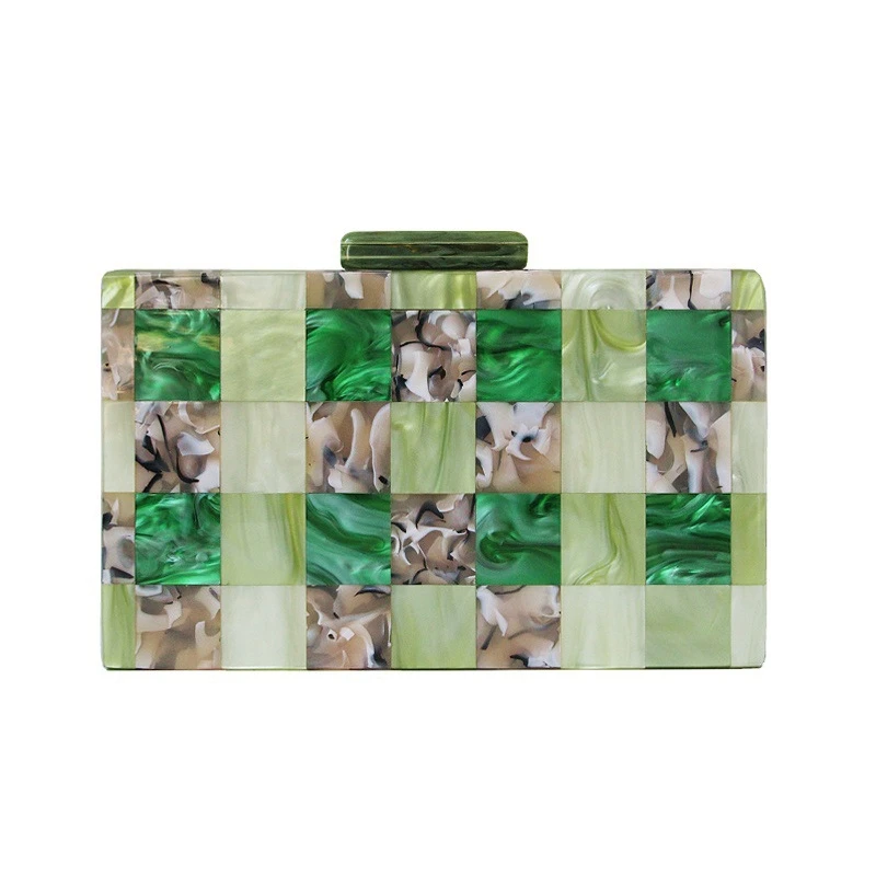 

ABDB-Women Acrylic Bag Evening Clutch Bags Patchwork Women Messenger Bags Wedding Clutches Purse and Handbag