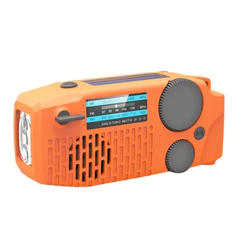 

Emergency Solar Hand Crank Portable Radio, NOAA Weather Radio Emergency with AM/FM, LED Flashlight, Reading Lamp
