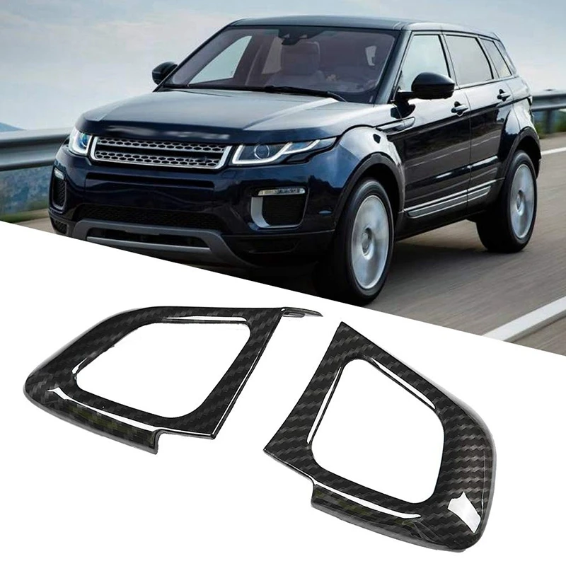 ABS Car Control Frame Trim 2Pcs for Land Rover Range Rover Evoque 2012- Car Accessories(Carbon fiber