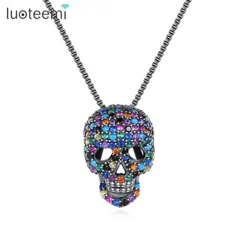 

LUOTEEMI Hip Pop Fashion Jewelry Retro Skull Pendant Necklaces for Women Men Party Accessories Punk Femme Collier Christmas Gift