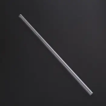 

10Pcs Transparent Pyrex Glass Lucency Straight Drinking Straw Birthday