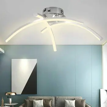 

LED Ceiling Light Modern Curved Design Ceiling Light Chandelier with 3 Curved Lights For Living Room Bedroom Dining Room