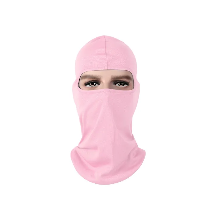 Мотоцикл Балаклава полная лицевая маска теплая ветрозащитная дышащая страйкбол Пейнтбол Велоспорт Защита лыжника анти-УФ мужские солнцезащитные шапки шлем - Цвет: Розовый