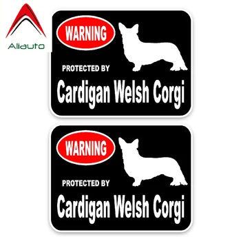 

Aliauto 2 X Warning Car Sticker Cardigan Welsh Corgi Dog Decoration Decal Cover Scratches for Volkswagen Renault Opel ,15cm*11cm