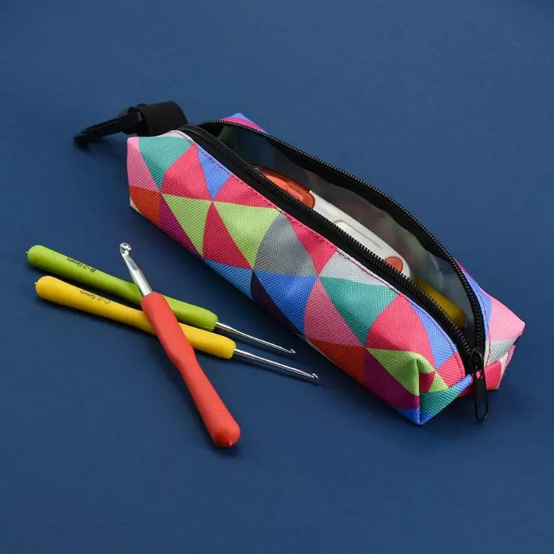 Портативная сумка для хранения вязаных игл, ткань Оксфорд, водонепроницаемая цветная вязаная сумка, ручная работа, органайзер для хранения ниток