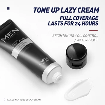 

LAIKOU Men Concealer Face Cream Natural Tone-up Oil Control Men's BB Cream Shrink Pore Makeup Whitening Brightening Facial Care