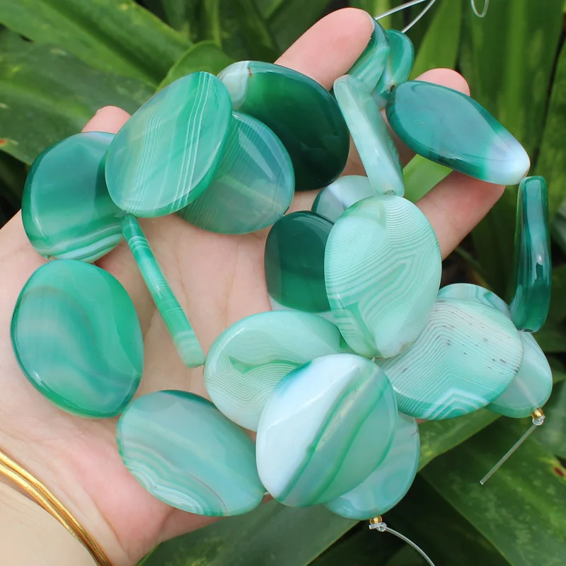 8pcs ,28-30x37-40mm Multi-Color Agates Oval Beads , For DIY Jewelry making ! Mixed wholesale for all items!