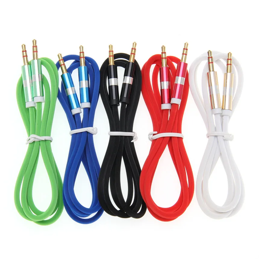 High Quality 1M 3FT Car Audio Jack Plug Male to Male Aux Cable 3 5mm Gold Plated AUX Cord for iPhone Tablet Headphone MP3
