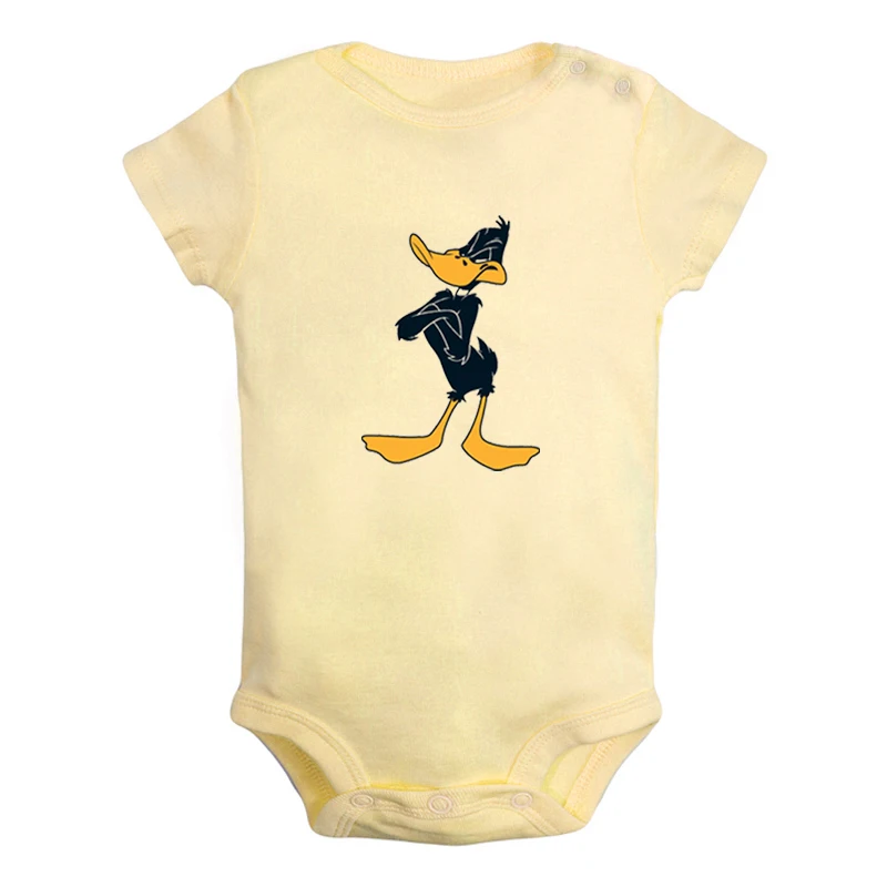 JcBaby1326YD Милая надменная счастливая утка Лола Банни, Одежда для новорожденных мальчиков и девочек, комбинезон с принтом, боди для младенцев, хлопковая одежда с короткими рукавами - Цвет: JcBaby1326YD