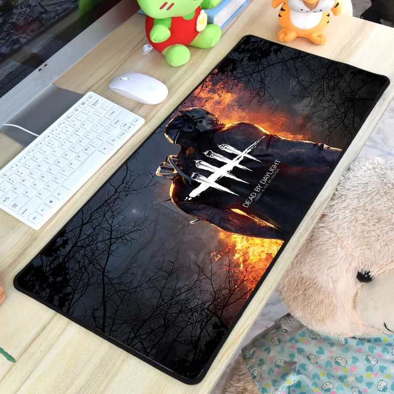 Игровой коврик для мыши с рисунком Dead By Daylight, большой размер, 400x900 мм, большой планшетный коврик, Pc Gamer, игровые коврики для мыши