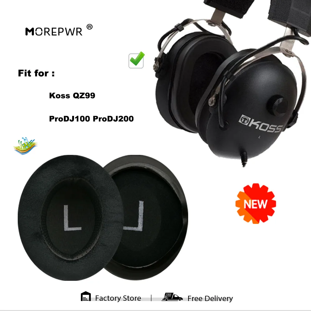 

Morepwr New Upgrade Replacement Ear Pads for Koss QZ99 ProDJ100 ProDJ200 Headset Parts Leather Cushion Velvet Earmuff Earphone