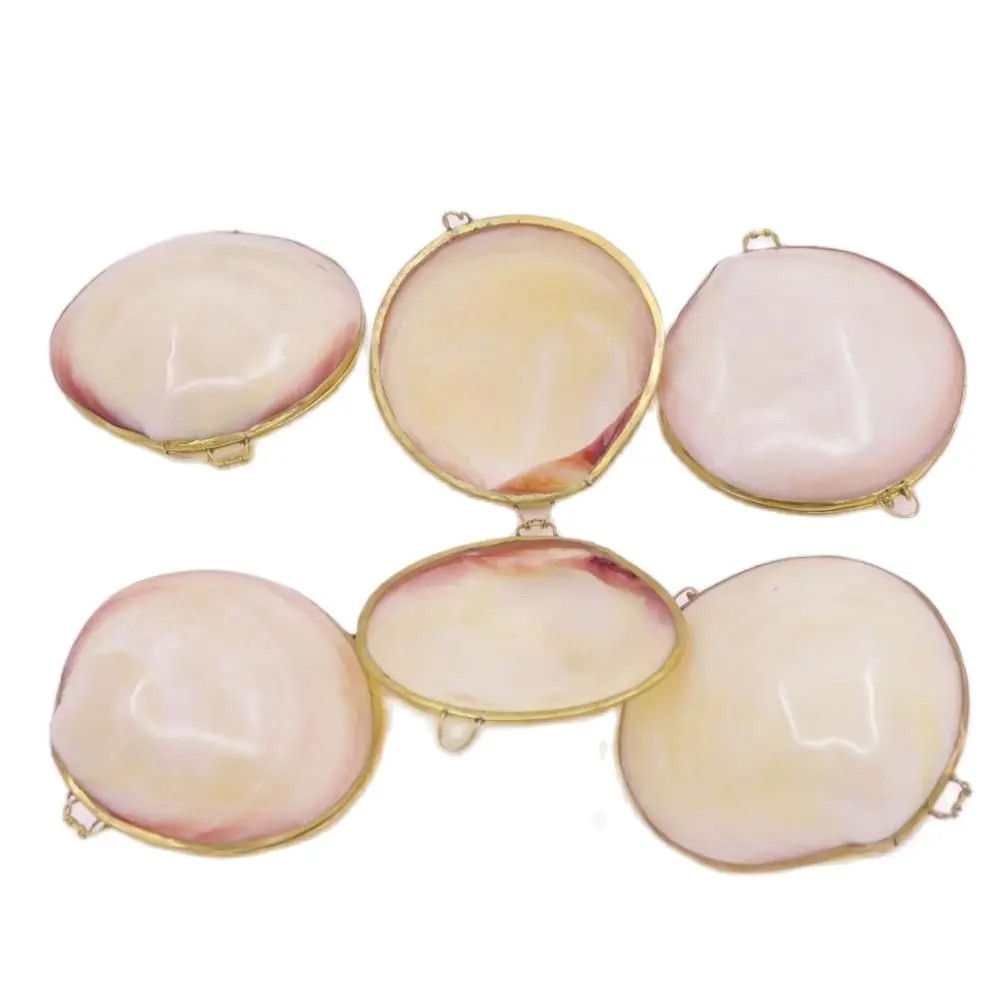 5 PCS 60mm-70mm Clam Shell Box Natural White Mother of Pearl Jewelry Boxes