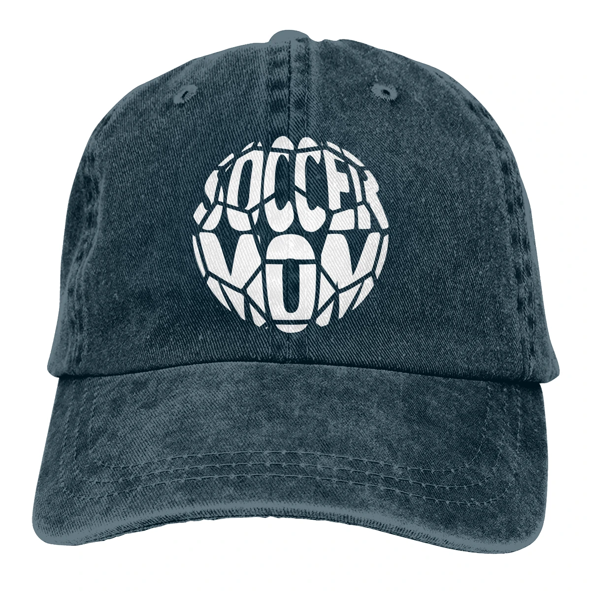 Футбольная Мама Casquette Черная мужская и женская джинсовая бейсбольная кепка с ремешком Регулируемая шляпа для папы и гольфа