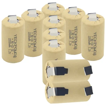 

nickel sheets 2200mAh akkumulator sub C battery 1.2V rechargeable NICD SC batteries welding tabs for metabo for power tools