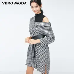 Vero Moda 2019 Новый Gebreide жилет клетчатая рубашка Jurk '124; 3184SZ506