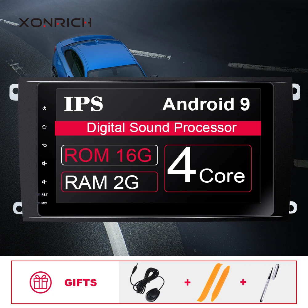 2 Din Android 9 gps Радио автомобильный dvd-плеер для Porsche Cayenne S GTS 2002-2009 Мультимедиа Навигация CD головное устройство аудио стерео 2 Гб