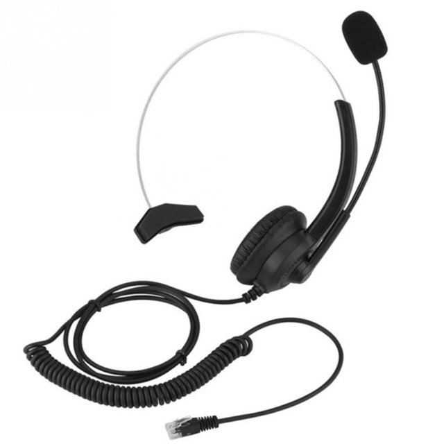 Center Headset With Microphone 2.5/3.5mm Plug Telephone Voice Interphone Headphone For Computer PC Game Volume Control