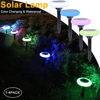 

Solar Power LED Landscape Lamps 1-4Pack Color Changing Solar Charging Waterproof Outdoor Garden Path Lawn Lamp Light Q30