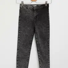 Дефакто; джинсовые брюки со снежинками для девочек; Детские Модные Повседневные обтягивающие джинсовые брюки; Новинка; осенняя одежда для отдыха для девочек; L3195A619AU