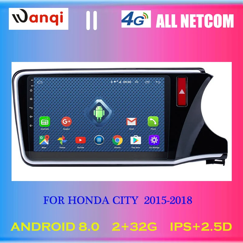 

4G Lte All Netcom 10.1inch Android 8.0 Car GPS Navigation For Honda City Greiz Gienia 2015-2018 RHD
