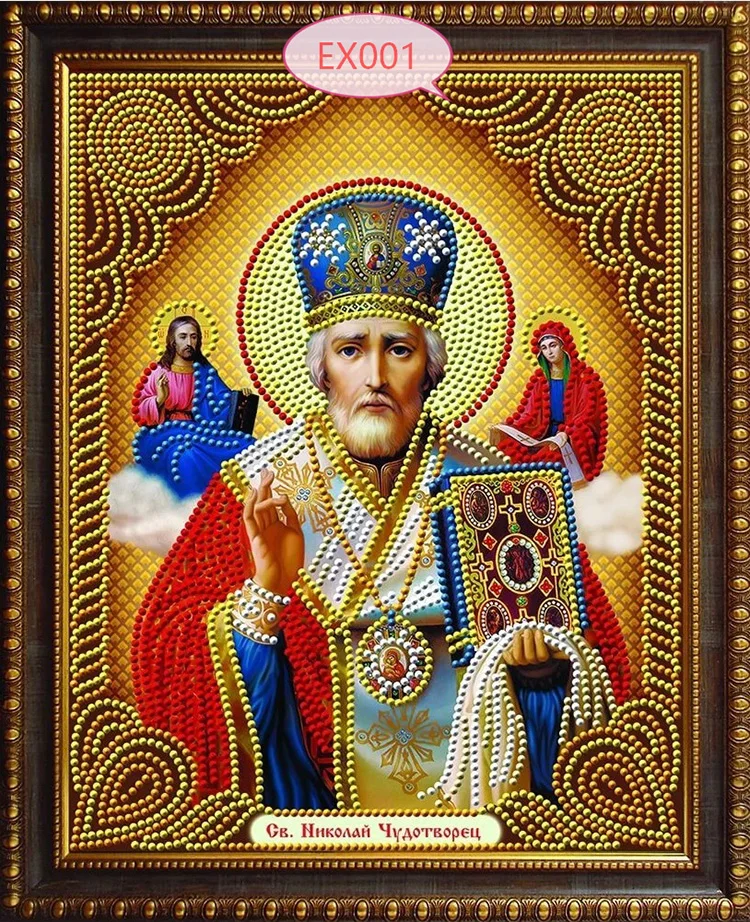 Mosaic 5D DIY Diamond Painting Religion Icon Diamond Embroidery Classic Style Round Rhinestone Painting Home Decor dropshipping - Цвет: As Picture
