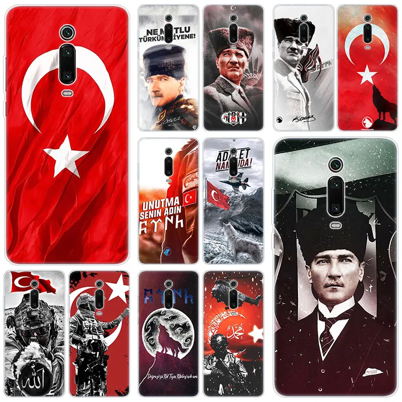 Turkey Wolf Retrospective Flag Silicone Case for Xiaomi Mi 9T Pro CC9E 9 9SE 8 A3 A2 Lite A1 5X 6X Mix 3 2S Play Pocophone F1 | Мобильные