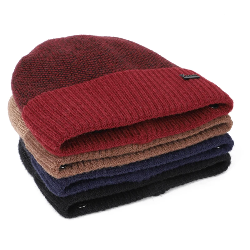 

Skullies Beanies Knitted-Caps Beanies Bonnet Winter Hat Knitte Men's hat winter sports outdoor Fashion autumn winter wool hats