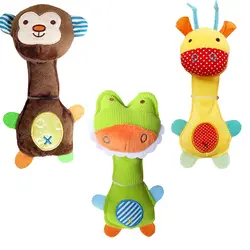 Детская погремушка, плюшевый жираф, животная кукла, детская ручная погремушка, ВВ палочка, обучающая игрушка, мягкая игрушка-колокольчик