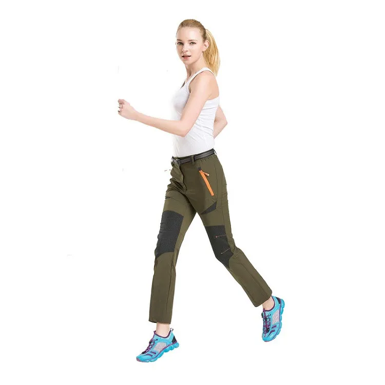 JACKSANQI New Women Stretch Quick Dry Hiking Pants Summer Waterproof Sports Outdoor Trekking Camping Trousers Female Pants RA242