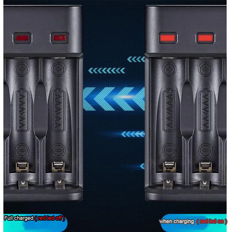 USB Перезаряжаемые Батарея зарядное устройство 18650 14500 AA AAA 1,2 V 3,7 V Li-Ion быстро 1/2/3 слота для 18350 батареи зарядки