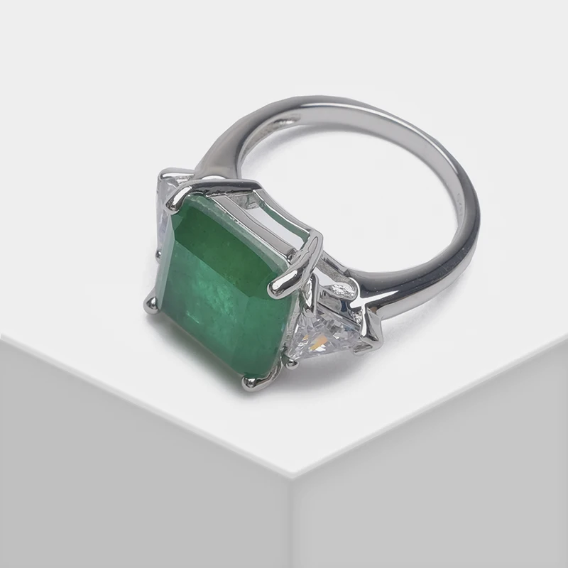 Модное Элегантное кольцо с геометрическим дизайном из серебра 925 пробы