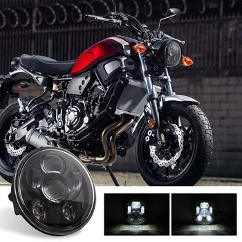 

Motorcycle Headlight Angel Eye LED Headlamp Motor Accessories 5.75inch Universal Cafe Racer Distance Light