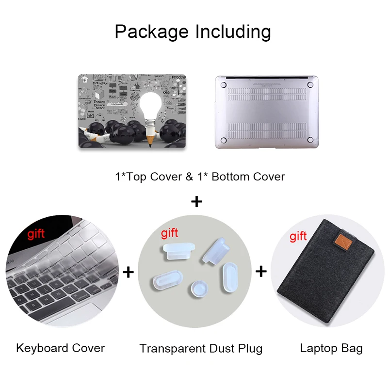 Ceny MTT pokrowiec na laptopa dla Macbook Air Pro 11 12 13 15 Retina z touch bar żarówka drukuj dla Apple Mac 13.3 cal pokrywa