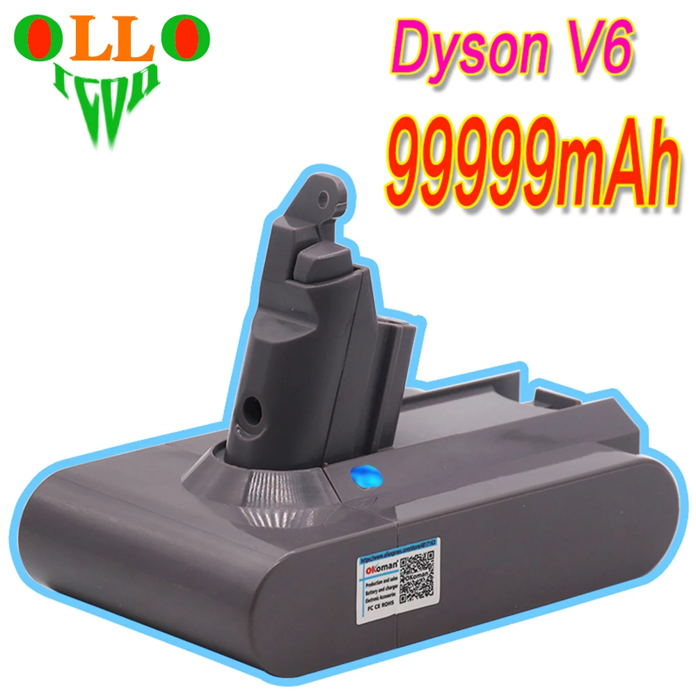 Dyson V6 99999 мА/ч 21 6 в Li-Ion Батарея для DC58 DC59 DC61 DC62 DC74 SV09 SV07 SV03 965874-02 пылесос | Электроника