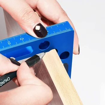 

Aluminium Alloy 90 Degree Positioning Squares (12X12cm) Right Angle Clamps Woodworking Carpenter Tool for Picture Frame