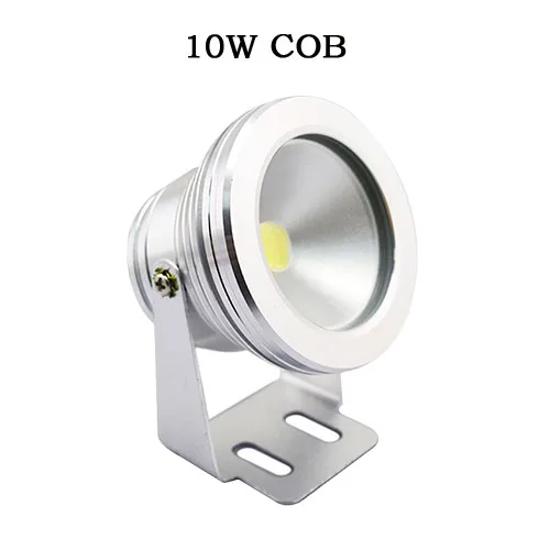 10W COB Светодиодный подводный светильник IP68, 3 Вт, 6 Вт, 9 Вт, 12 Вт, 18 Вт, 24 Вт, 36 Вт, RGB, Ночной светильник, открытый сад, бассейн, вечерние, пейзаж, DC 12 В, 24 В - Испускаемый цвет: 10W COB
