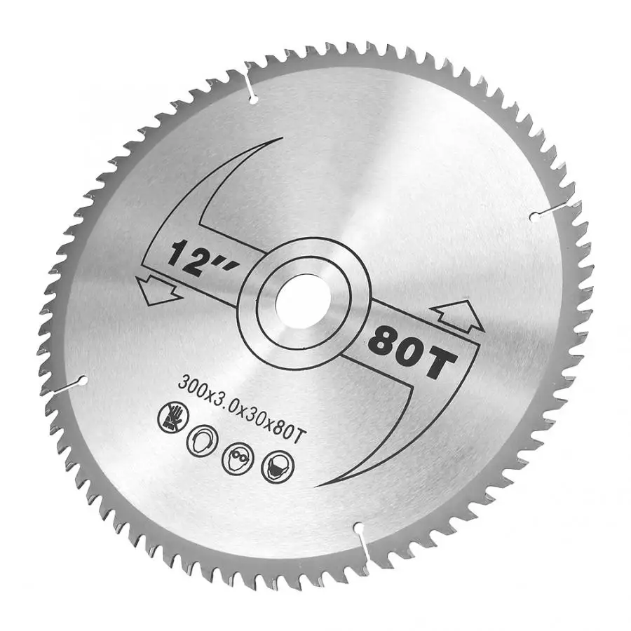 Круговые режущие полотна 12*80T цементированный карбид циркулярная пила Инструмент для резьбы по дереву 300 мм режущий инструмент