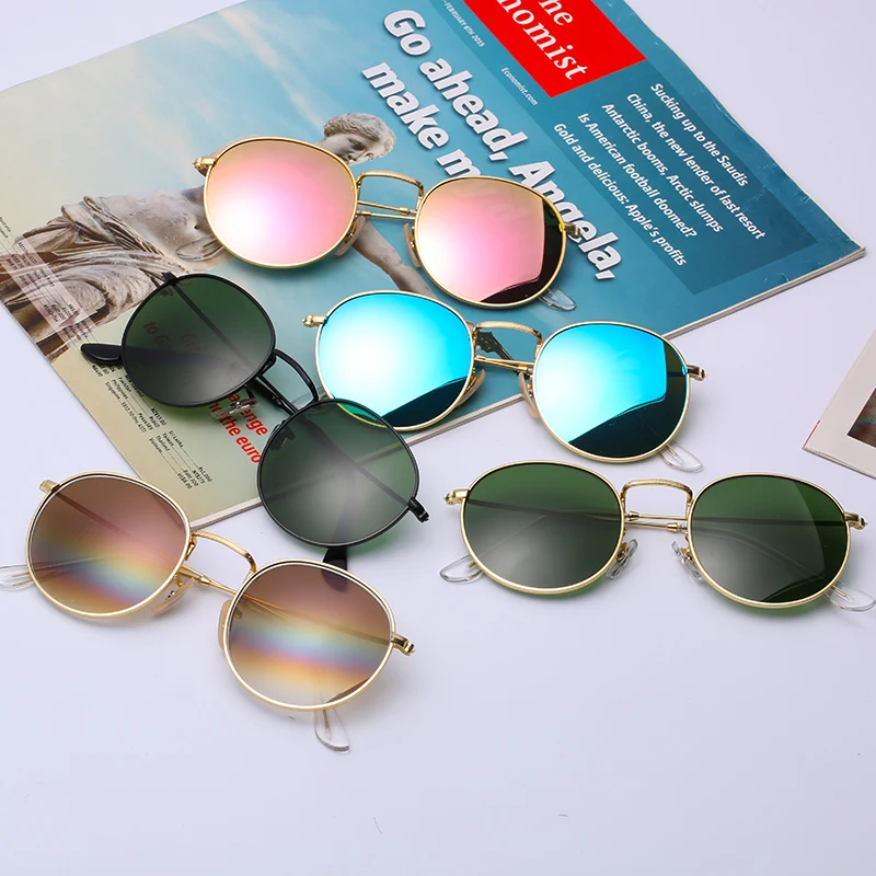 Роскошные круглые солнцезащитные очки es женские брендовые дизайнерские винтажные стеклянные линзы солнцезащитные очки es для вождения солнцезащитные очки для мужчин солнцезащитные очки es зеркальные