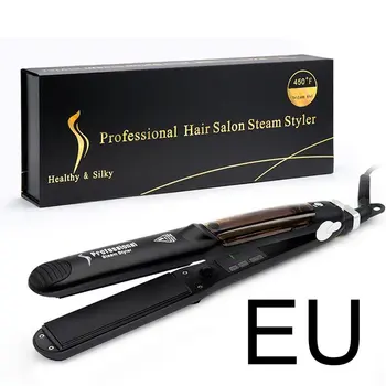 

Professional Steam Hair Straightener Iron Argan Oil Treatment 450F Fast Heating Tourmaline Ceramic Hair Care Styling Tool