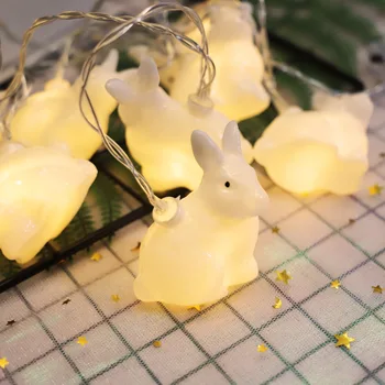 

1.5m 10 LED rabbit string lamp online celebrity Live scene decoration princess/party/wedding proposal DIY battery craft lights