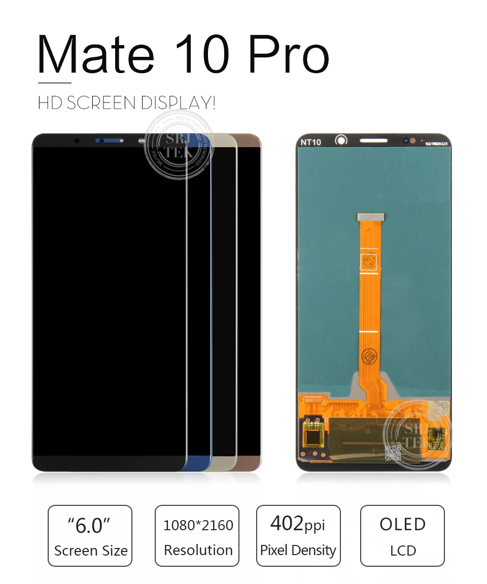 Ips 6,0 для huawei mate 10 Pro, ЖК-дисплей, сенсорная стеклянная панель, сенсор, Замена для huawei mate 10 Pro, рамка экрана