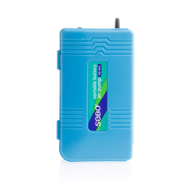 Рыба аквариум на батарейках бак воздушный насос w/Воздушный Камень аэратор кислорода портативный - Цвет: Синий