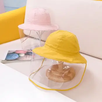 

Children's Anti-fog Hat Dustproof Anti-spitting Basin Hat Isolation Mask Child Shade Girl Fisherman Hat 2020