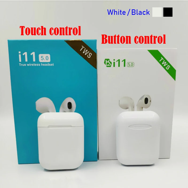 

Earphones i11 TWS Wireless Bluetooth Earphone Earpiece Mini Earbuds HS Ear Headset for iPhone Samsung Xiaomi Huawei Touch/Button
