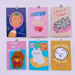 Ins Hot Kawaii – cartes postales chats de dessin animé, carte de groupe, accessoires de pose de cartes de vœux d'anniversaire, de nouvel an, cadeau 