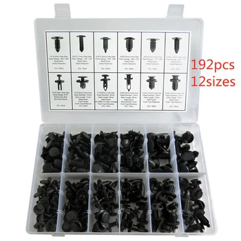 

192pcs Clips Push Pin Retainer Clips For Toyota 6.3mm To 10mm 12 Kinds Of Rivets