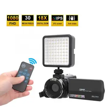 

camcorder HD 1080P 18X 30MP 3inch LCD Screen Digital Video Camera DV with LED Fill Lights Set camera profissional