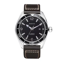 Parnis 43 мм водонепроницаемый дайвер автоматические часы механические часы Rotatig ободок 5ATM сапфировые наручные часы для мужчин подарок